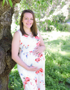 Posed pregnant woman at Highland Park, Rochester, NY.