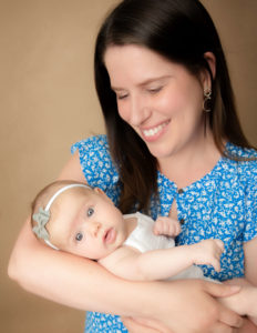 Mom posed at our newborn studio in Rochester, NY.