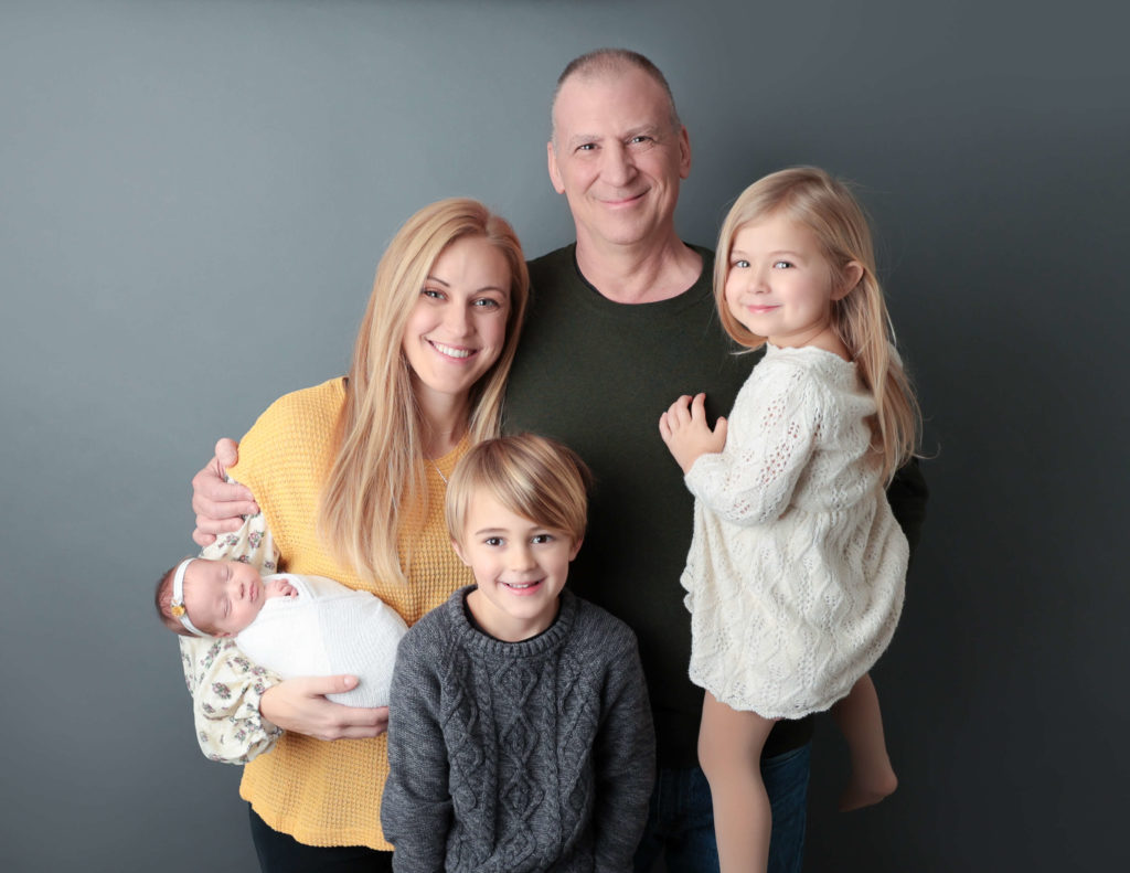 Newborn family session at our Rochester, NY studio.