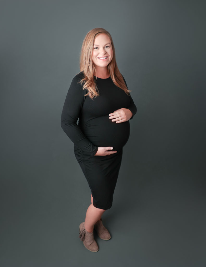 Mom to be posed at our Rochester, Ny studio.