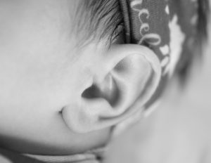 Newborn ear at Rochester General Hospital in Rochester, NY.