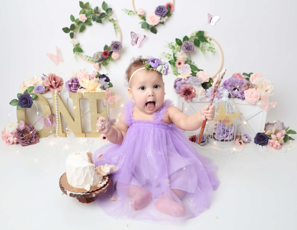 One year old Cake Smash in Rochester, NY